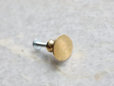 Cabinet knob, natural brass   two sizes Hot on Sale