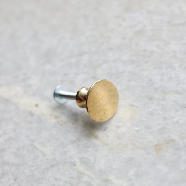 Cabinet knob, natural brass   two sizes Hot on Sale