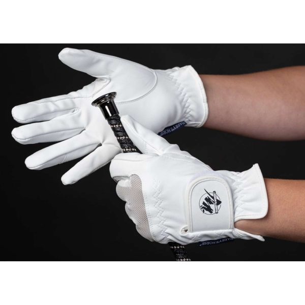 Harry s Horse Gants d Équitation Domy Suede Mesh Blanc For Discount